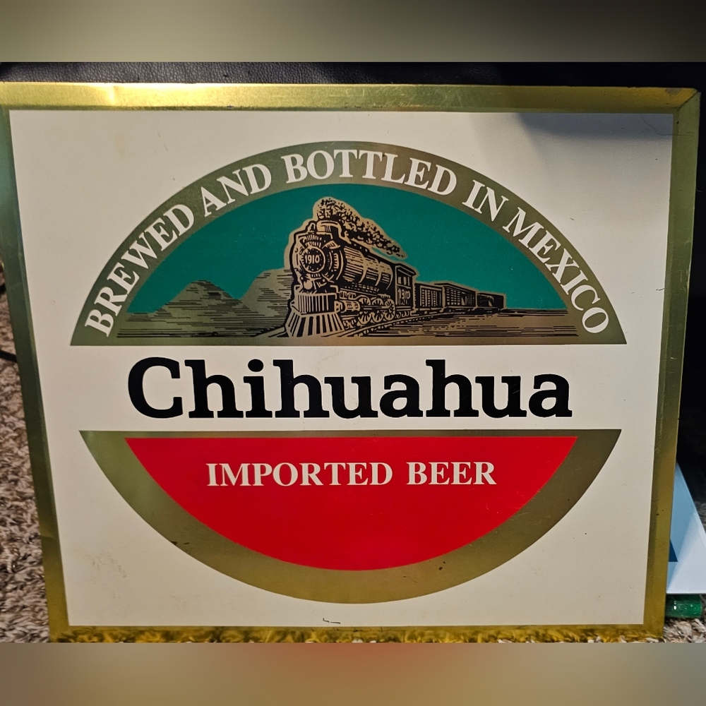 [Chihuahua] Imported Beer Sign □■ Used/Previously Hung